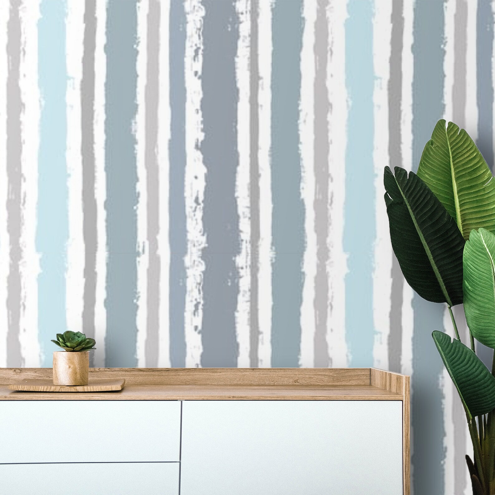 Peel and Stick Vertical Stripes Wallpaper Removable Self Etsy