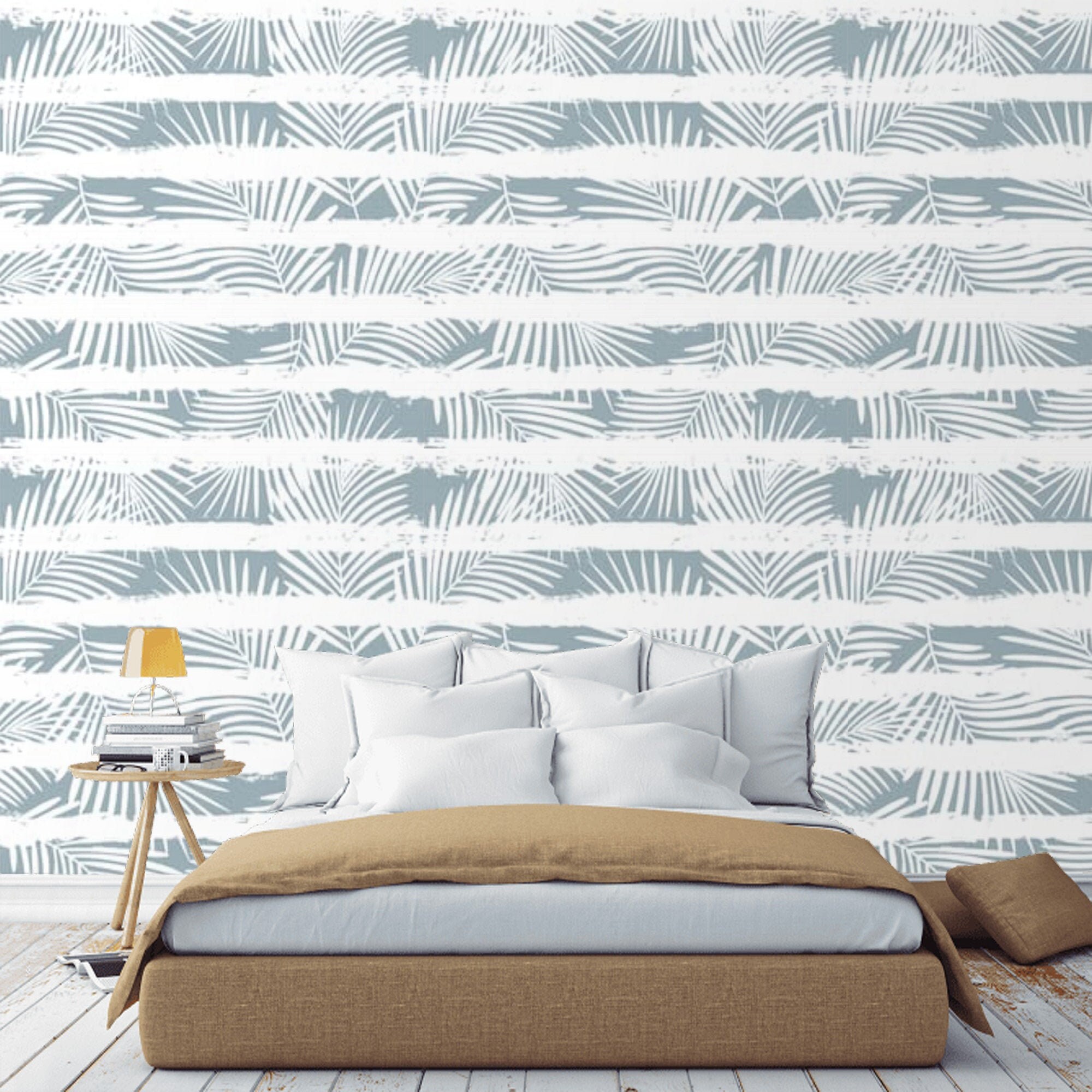 Wallpaper Palm leaves Peel and Stick Tropical Wall Paper | Etsy