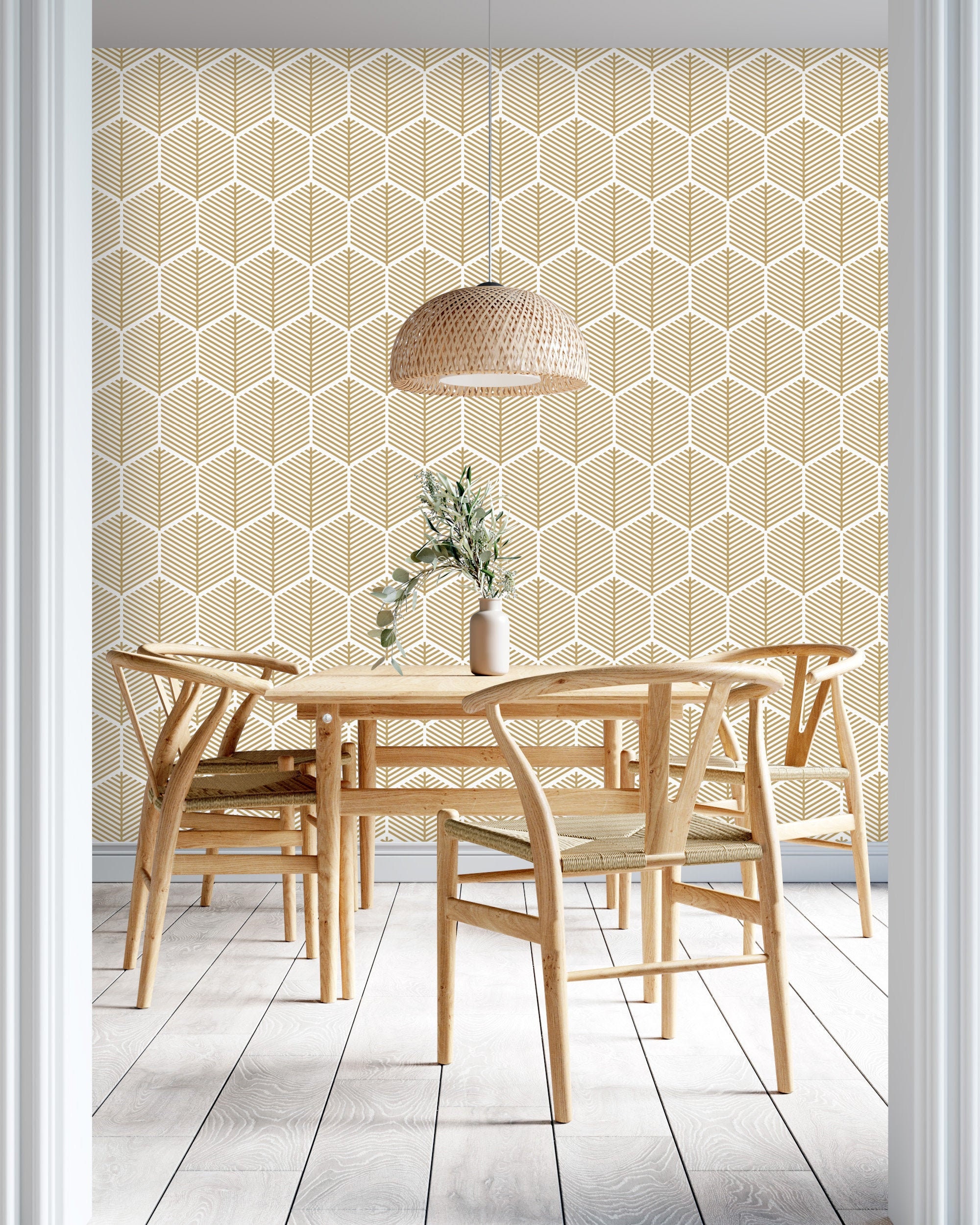 Hexagon Wallpaper Peel and Stick Geometric Self Adhesive | Etsy