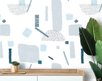 Abstract wallpaper minimalist geometric Peel and stick removable or Traditional accent wallpaper