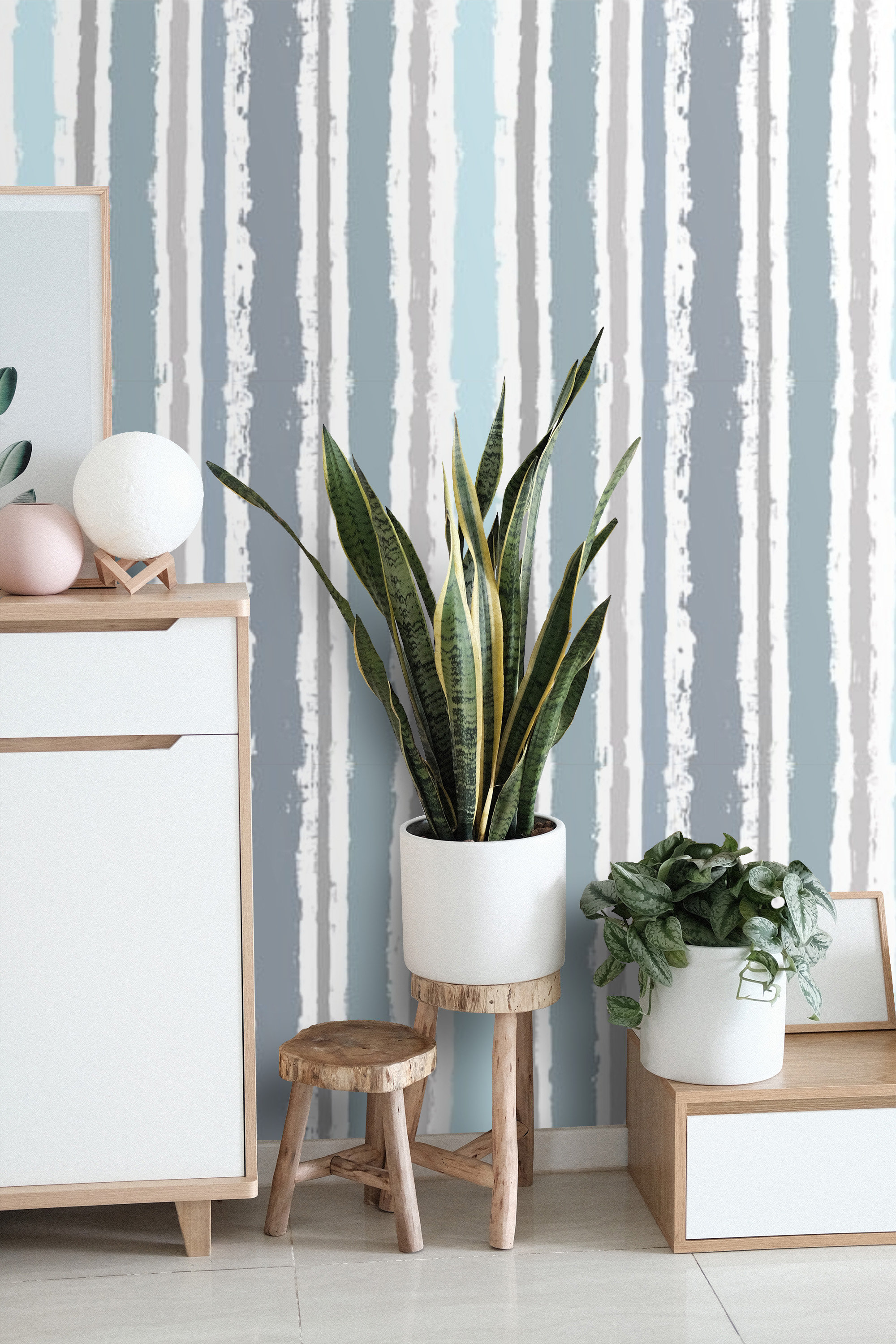 Peel and Stick Vertical Stripes Wallpaper Removable Self Etsy