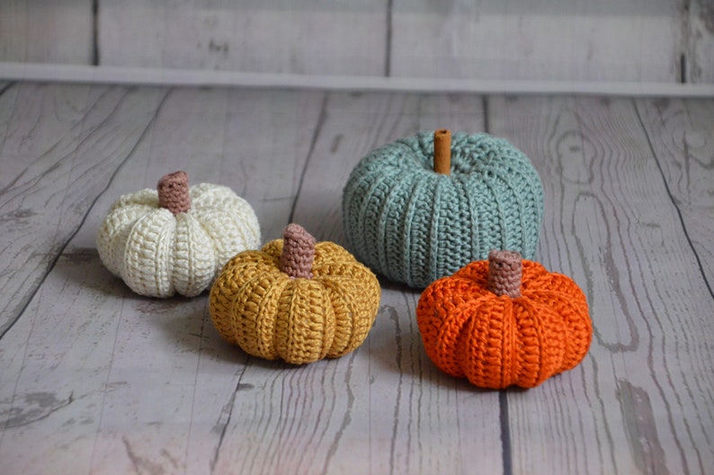 Crochet Pumpkins, Fall Decor, Pumpkin Decoration, Autumn Decoration, Pumpkins, Halloween image 3