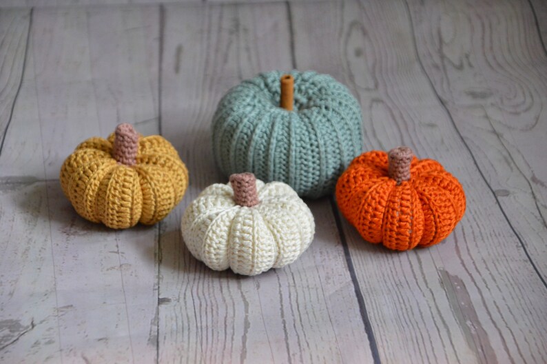 Crochet Pumpkins, Fall Decor, Pumpkin Decoration, Autumn Decoration, Pumpkins, Halloween image 2