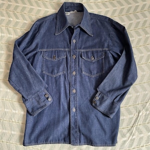 トップス 50s Bar C\" DENIM WESTERN SHIRT Vintage 50s USA H Bar C Denim Western Shirt M L Blue | eBay