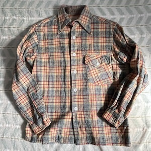Vintage 1950s Small Macys Sportswear Wool Shirt Ivy Style Rockabilly Hollywood