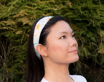 Head Wrap Headband Ribbon Scarf | Orange Sea Star