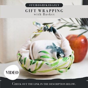 Watercolor Iris Fabric Furoshiki Gift Wrapping Paper Alternative Gift Idea, Birthday Gift Wrap, Dog Bandana Scarf image 7
