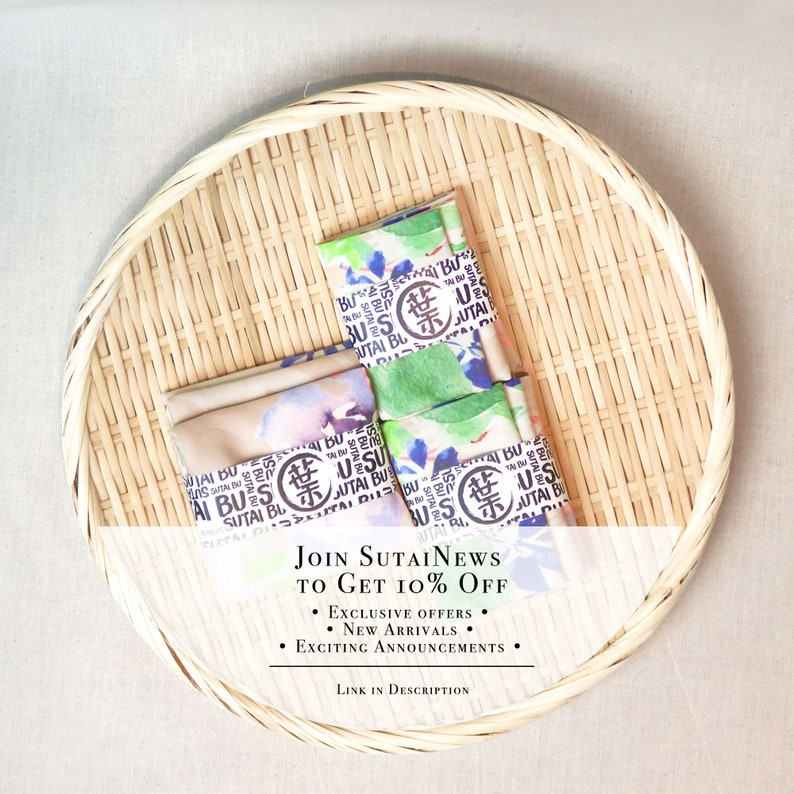 Tissu floral aquarelle Furoshiki Alternative au papier demballage cadeau Idée cadeau, emballage cadeau d'anniversaire, foulard bandana pour chien image 6