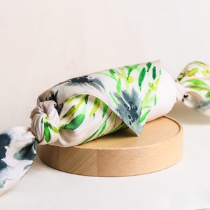 Watercolor Anemone Fabric Furoshiki | Gift Wrapping Paper Alternative | Gift Idea, Birthday Gift Wrap, Dog Bandana Scarf