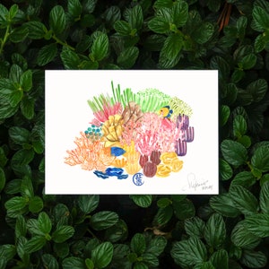 Watercolor Coral Reef Wall Art