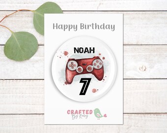 Personalised birthday badge GAMER Personalised birthday badge GAMER