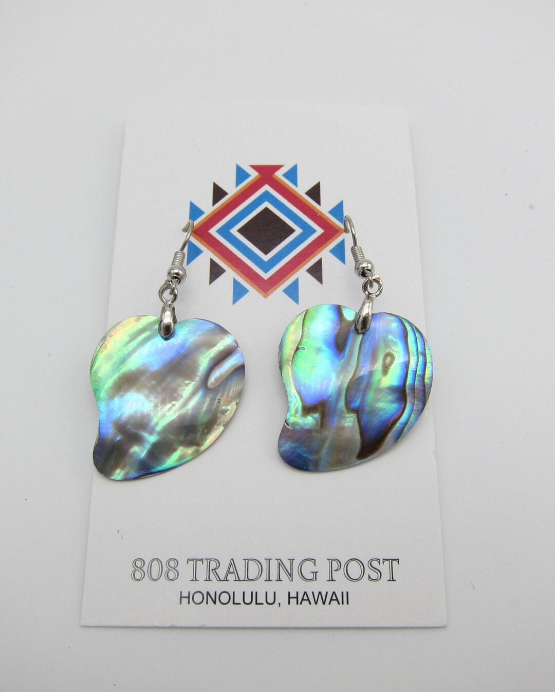 Abalone Shell Earrings, Handmade Stainless Steel, Tropical Style - Etsy