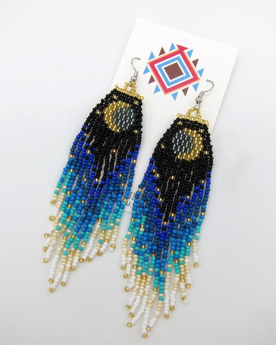 Native American Style Desert Moon Shimmering Waters Seed Bead - Etsy