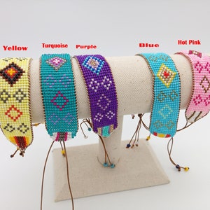 Handmade Native Style Adjustable Seed Bead Bracelet 11 Colors Handmade Free Shipping