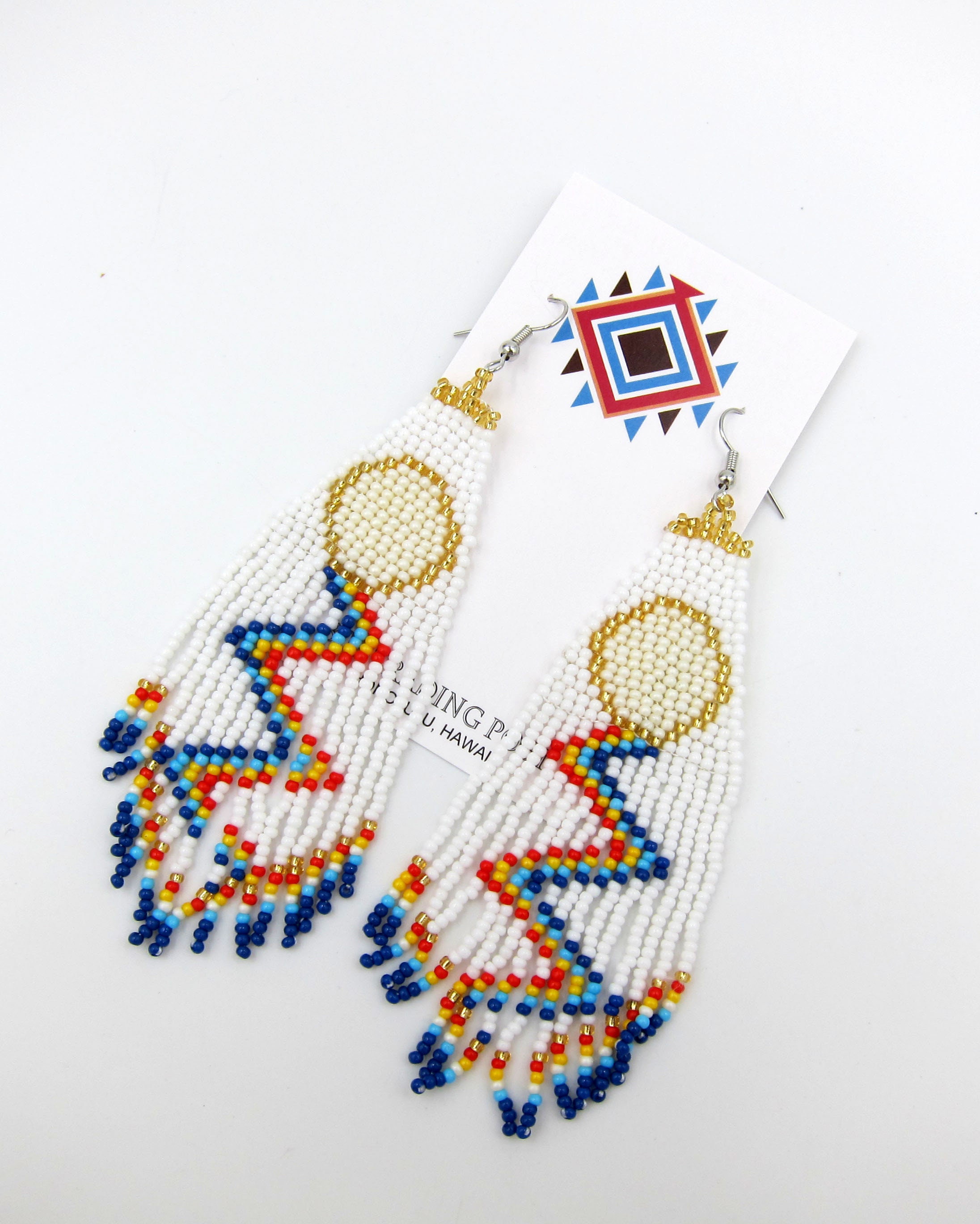 Native American Style Desert Rainbow Road Seed Bead Earrings - Etsy