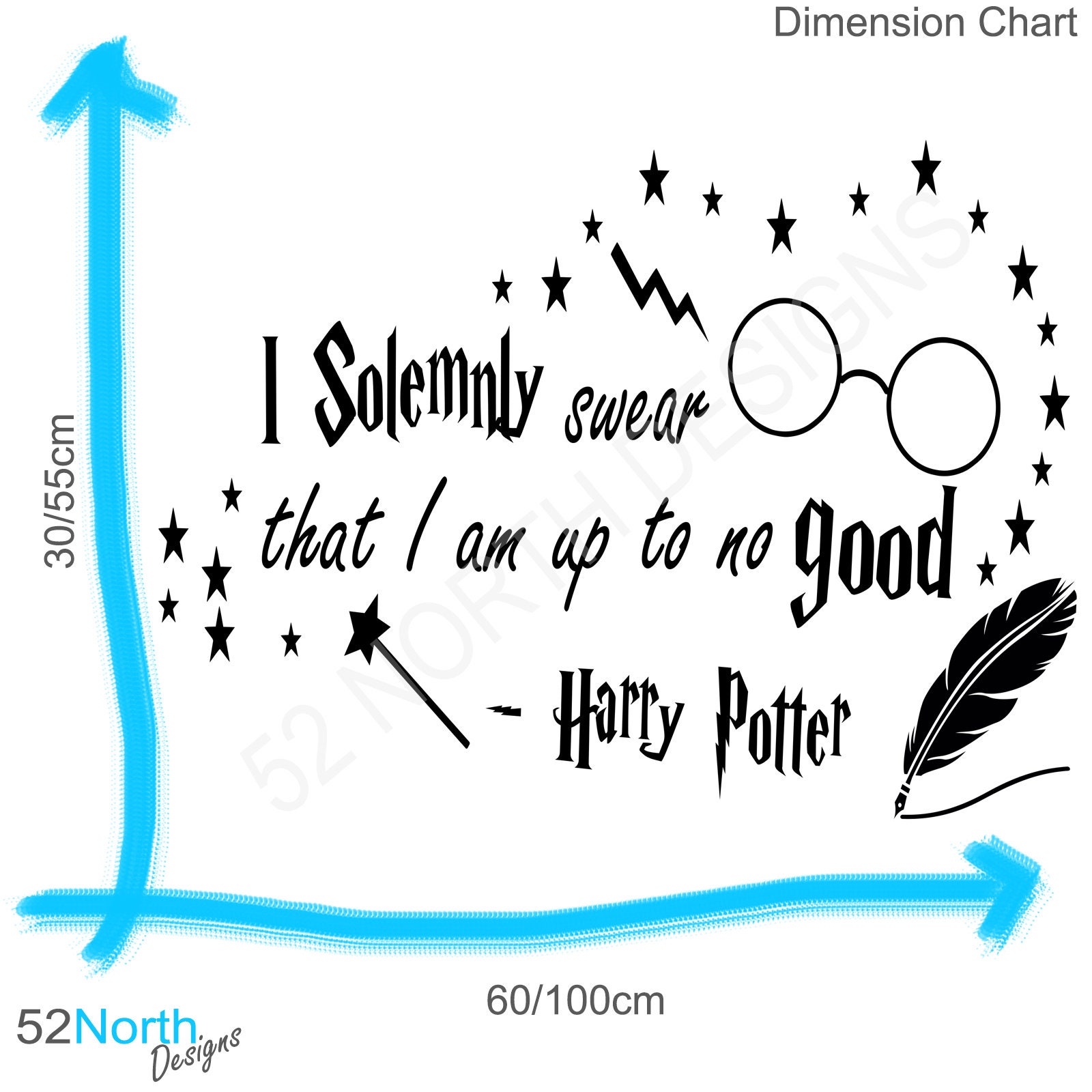Harry Potter I Solemnly Swear quote Wall Decal Sticker | Etsy