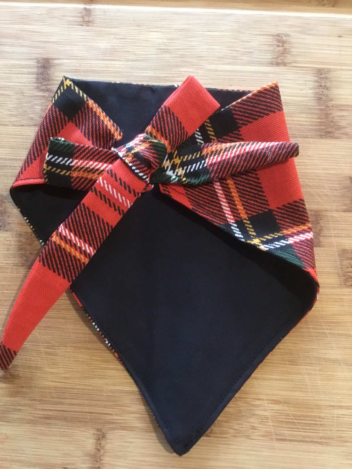 Dog Bandana Red and Black Plaid Etsy