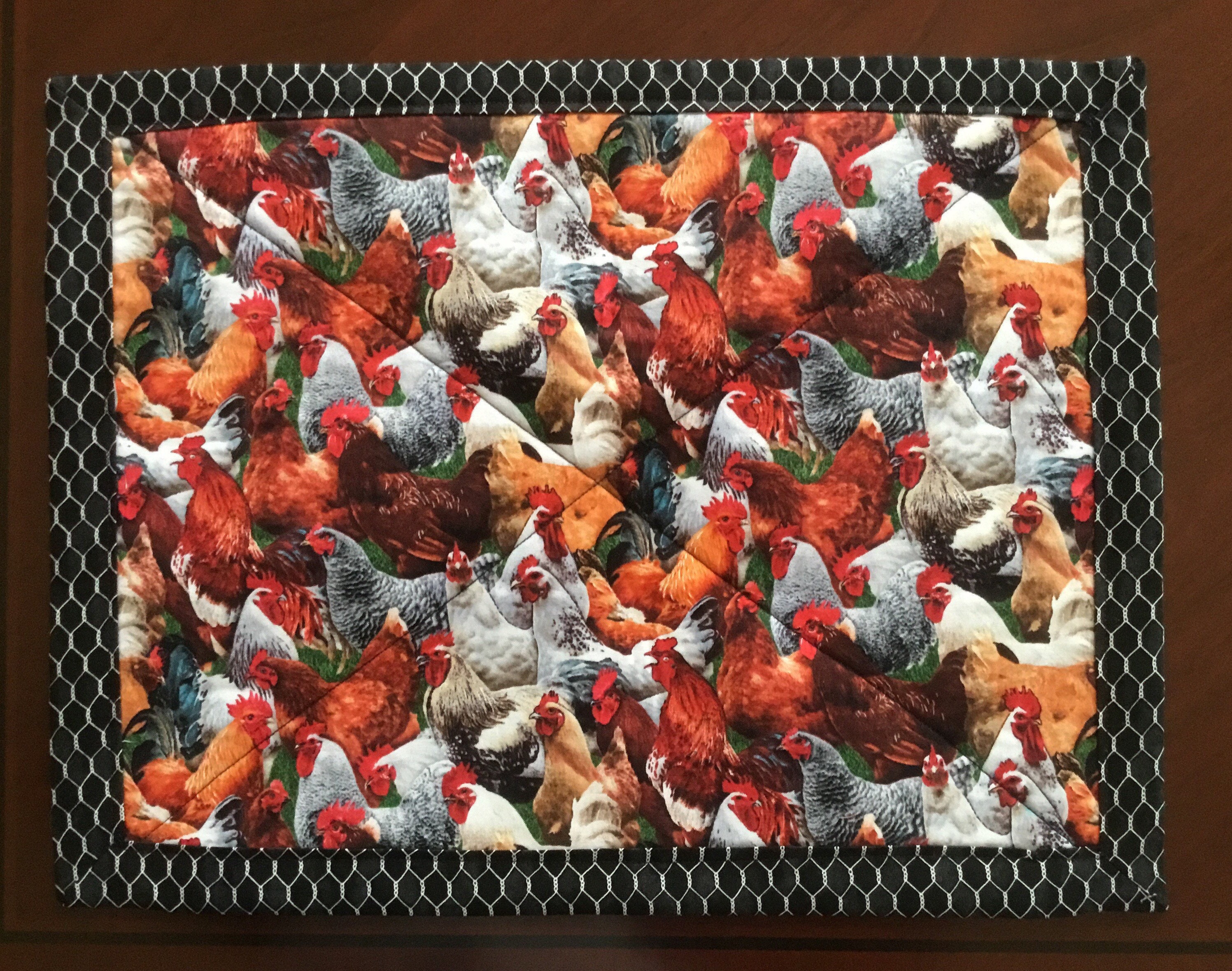 Placemats Chicken & Rooster Set of 4 Etsy