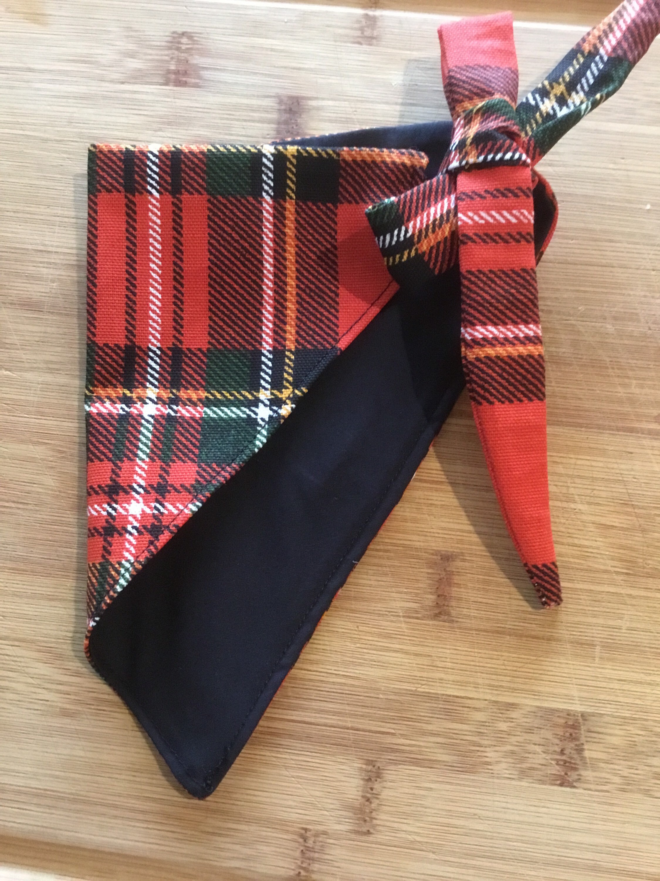 Dog Bandana Red and Black Plaid Etsy