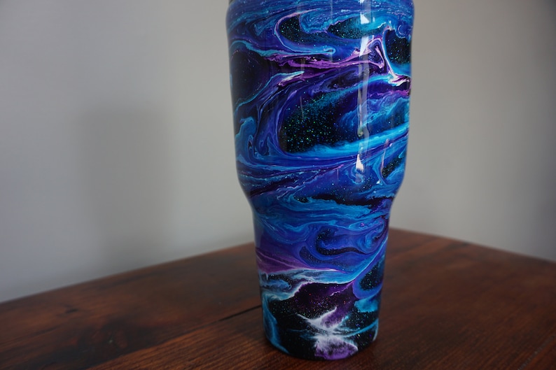 Customizable Glitter Alcohol Ink Tumbler Etsy