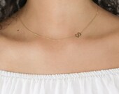 14K Gold Initial Necklace