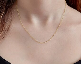 Gold Chain Necklace, Dainty chain,  Chain for him, Chain for kids, Chain for unisex