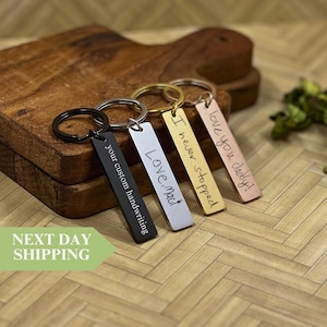 Echte handschriftsleutelhanger Aangepaste monogramsleutelhanger voor vrouwen Gepersonaliseerde Moederdag Cadeau-ideeën Vaderdag Cadeauaccessoires voor collega