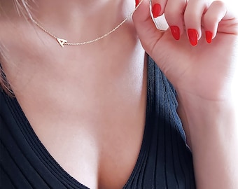Mothers Day Gift, Initial Necklace, Personalized Name Necklace, Letter Necklace, Gifts For Mom, 14K Gold, Personalized Jewelry