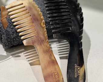Handmade Horn Comb for Curly Hair: Anti-Frizz Natural Hair Care