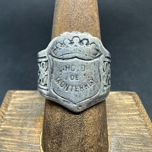 Vintage Sterling Silver Hoyo De Monterrey Cigar Band Ring - Size 9.5