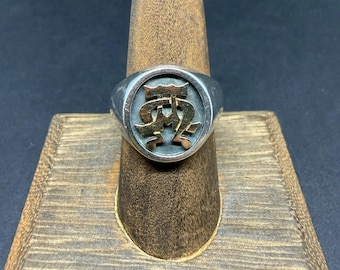 James Avery Alpha Omega Ring Sterling Silver 14K gold - Size 9
