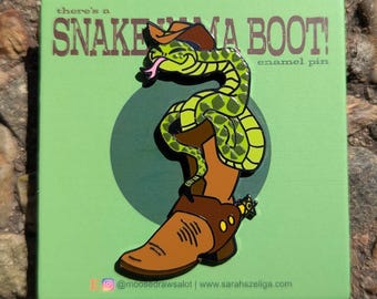 Snake In Ma Boot 2&quot; Enamel Pin