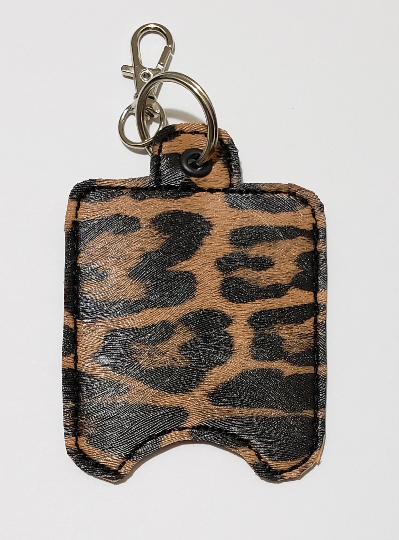 Faux Leather Hand Sanitizer Holder Sanitizer Keychain Etsy