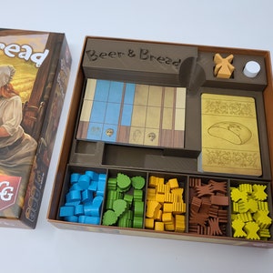 Beer & Bread-Einsatz / Box-Organizer (unterstützt Karten mit Schutzhüllen, hat ein separates Ressourcenfach)