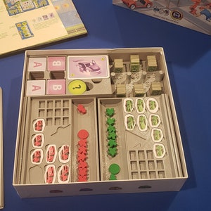 Automania board game insert / box organizer / trays with individual player dashboards.