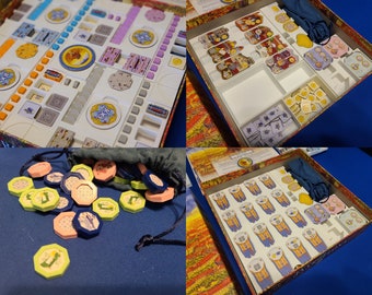 Barcelona board game insert and token shields
