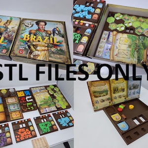 STL-filer för insats för brädspelet Brasilien Imperial