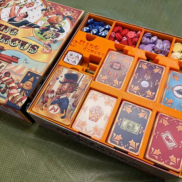 3 Ring Circus board game insert / box organizer