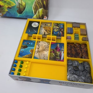 Wayfarers of the South Tigris insert / box organizer with individual player trays and optional Board Game Clips