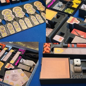 Tawantinsuyu & Expansion Insert / box organizer with individual player trays and segregated solo and expansion trays.