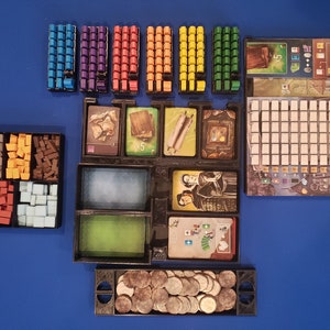 Architects of the West Kingdom +Age of Artisans Insert / board game Box Organizer with individual player trays