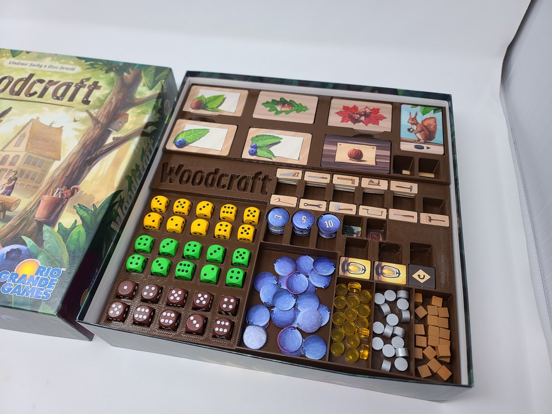 Woodcraft Board Game Insert / Box Organizer With Individual Player