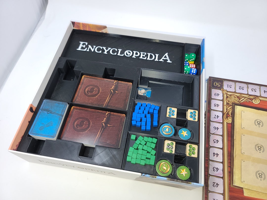 Encyclopedia Board Game Insert / Box Organizer kickstarter or Retail