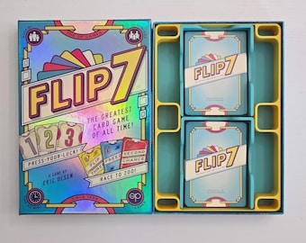 Organizador de insertos/cajas Flip 7 (se adapta a tarjetas con funda)