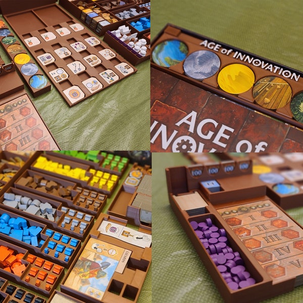 Age of Innovation Insert / Box organizer (with individual player trays)