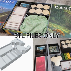 STL Dateien für die Cascadia (& Wahrzeichen Erweiterung) Brettspiel Einleger