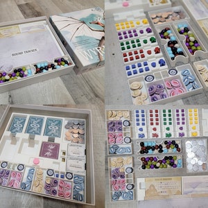 Organizador de cajas/insertos Wyrmspan con bandejas individuales para jugadores (admite tarjetas con fundas)