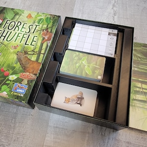 Forest Shuffle & Alpine Expansion insert / box organizer (supports sleeved cards)