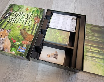 Forest Shuffle & Alpine Erweiterungseinsatz / Box Organizer (unterstützt Karten mit Schutzhüllen)