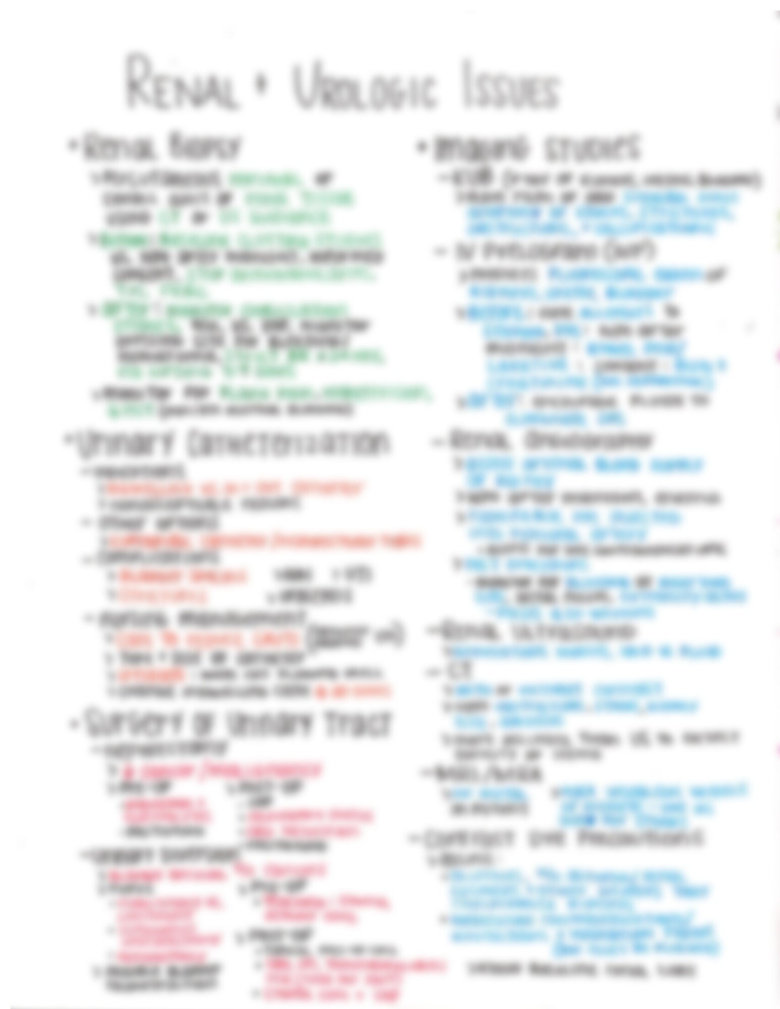Renal and Urologic Issues Med Surg Nursing Notes - Etsy